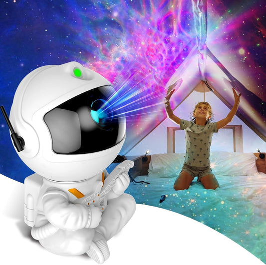 FLYNGO Astronaut Galaxy Projector Lamp with Remote Control, and 360° Adjustable, Night Light for Kids, Bedroom, Gaming Room, Home Party, Birthday Gifts (Guitar)