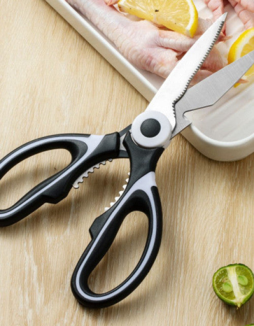 Multifunctional Kitchen Shears Stainless Steel Panda Scissors with Plastic Protective Cover for Chicken Fish Meat Vegetable